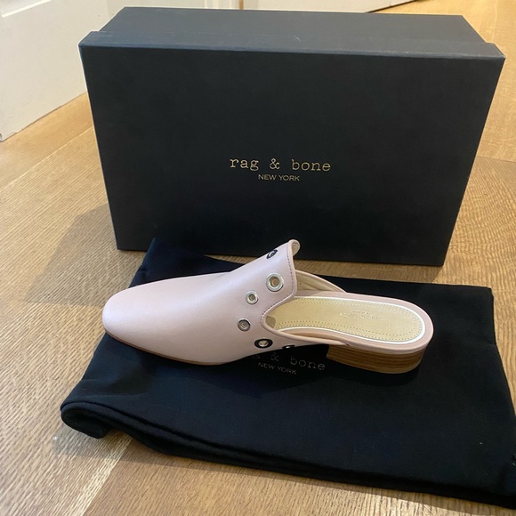 Rag & Bone Luis Mules in Nude Grommet - Picture 3 of 10